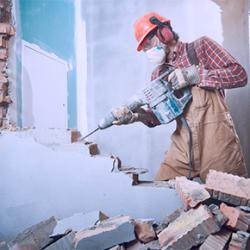 Travaux de démolition à Caen